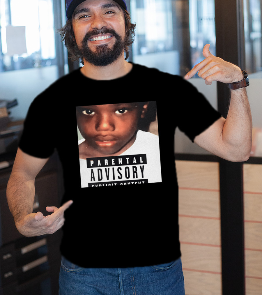 Parental Advisory Explicit Content Young Boy Image T-Shirt