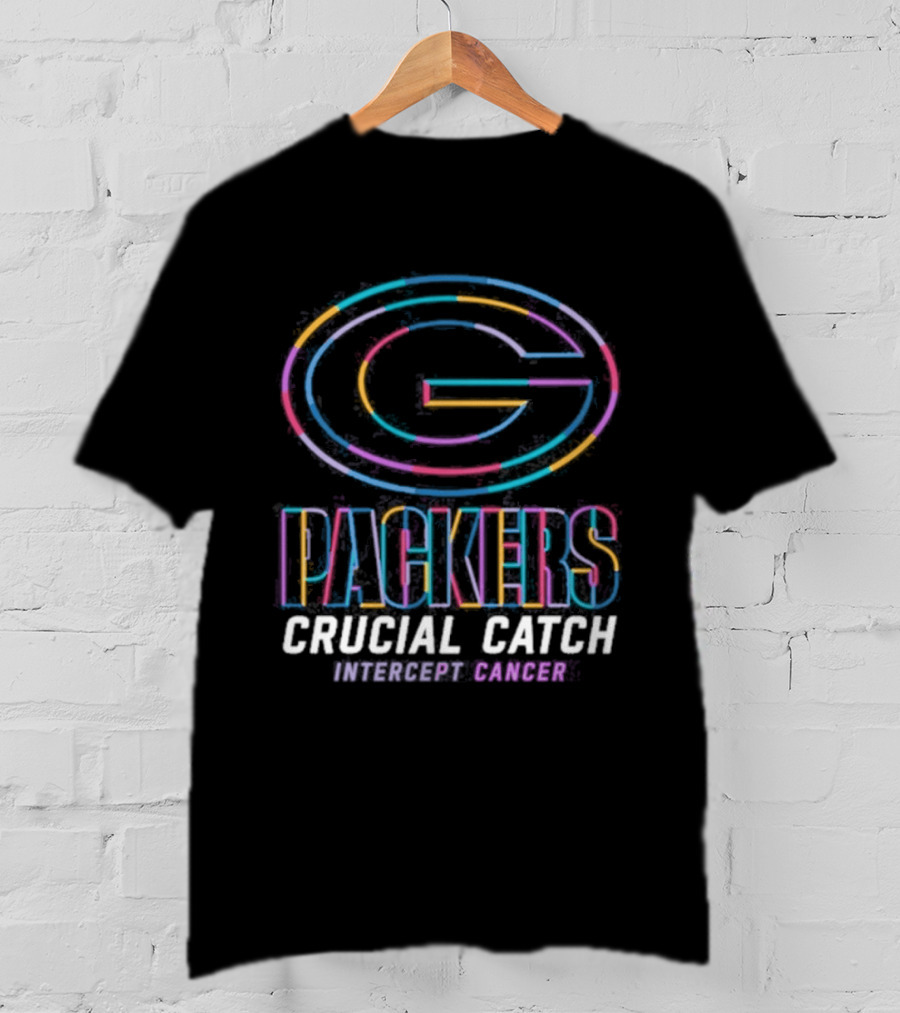 Green Bay Packers Crucial Catch Intercept Cancer Empowering Change T-Shirt