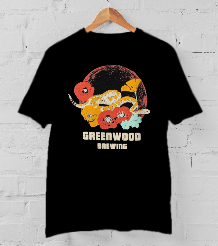 Greenwood Brewing Desert Snake With Colorful Flowers T-Shirt