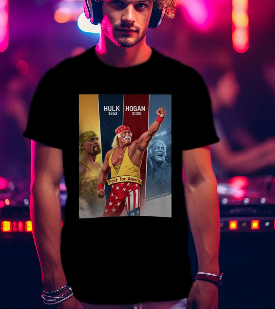Hulk Hogan Fight For America 1953 2025 T-Shirt