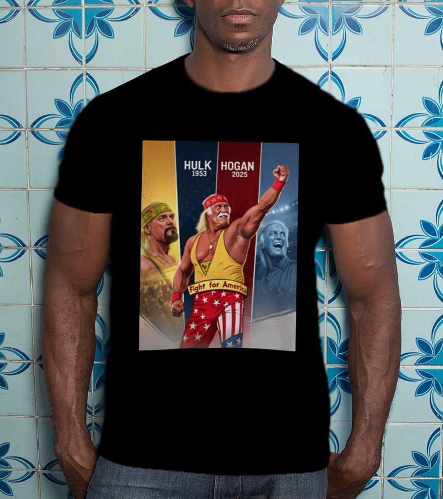 Hulk Hogan Fight For America 1953 2025 T-Shirt