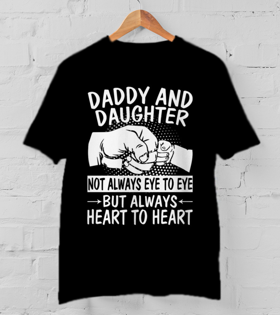 Daddy And Daughter Heart To Heart Fist Bump T-Shirt