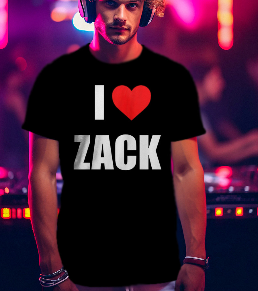 I Heart Zack Red Love T-Shirt