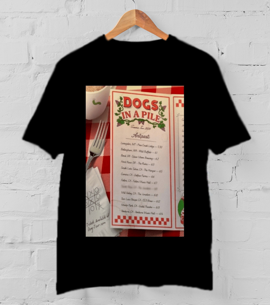 Dogs In A Pile Summer Tour 2026 T-Shirt