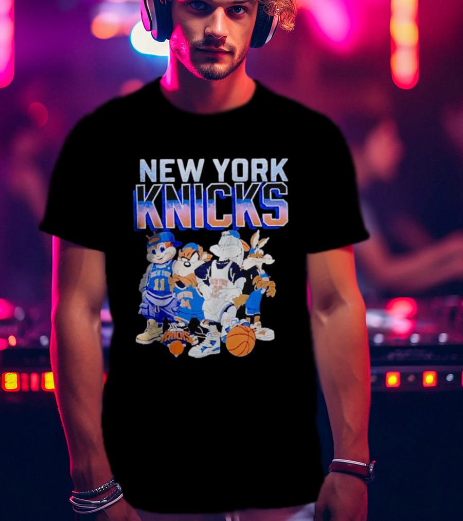 New York Knicks Looney Tunes Basketball Collaboration T-Shirt