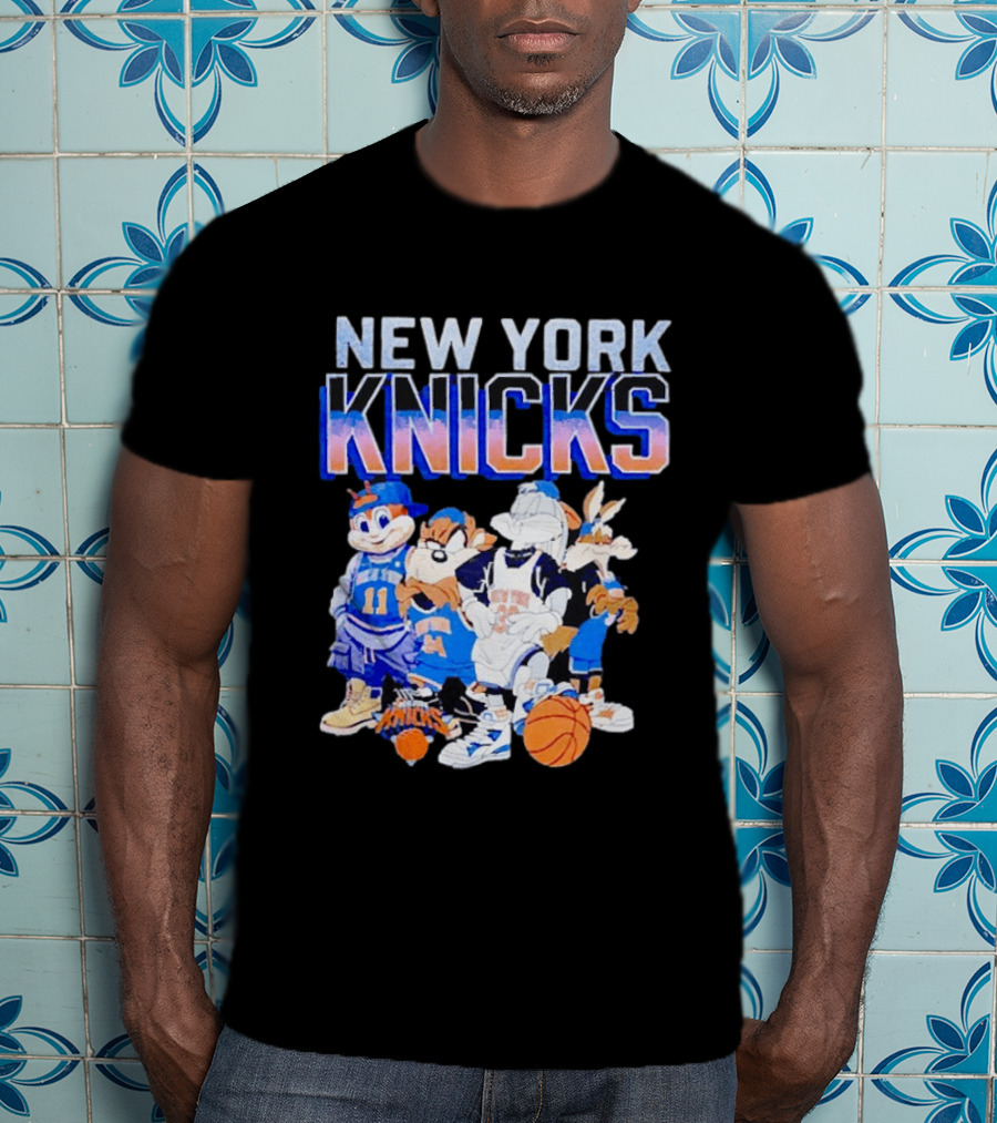 New York Knicks Looney Tunes Basketball Collaboration T-Shirt