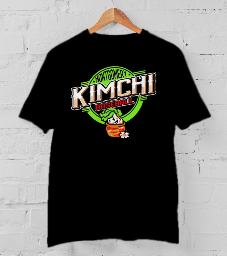 Montgomery Kimchi Baseball Korean Pickle Bowl Green Circle T-Shirt