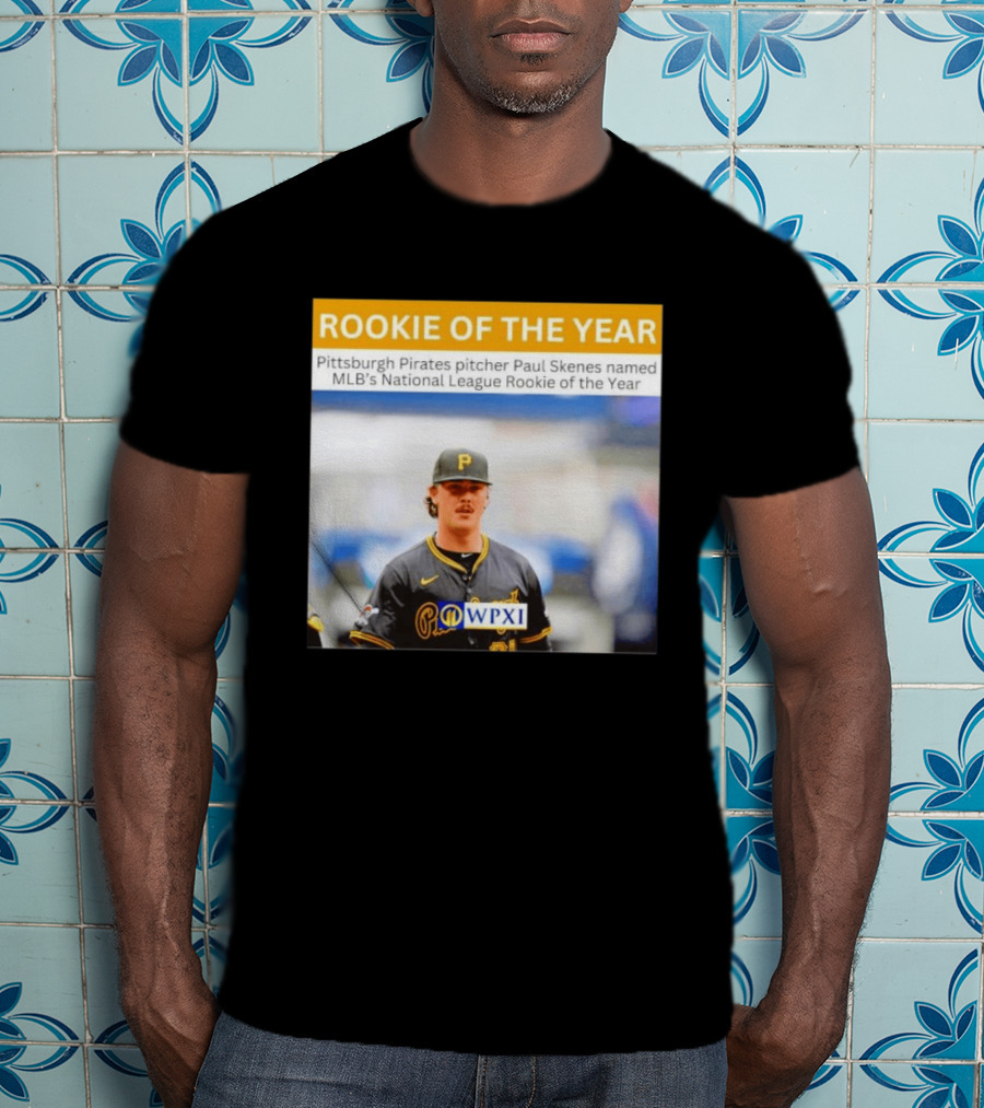 Rookie Of The Year Pittsburgh Pirates Pitcher Paul Skenes National League Award WPXI T-Shirt