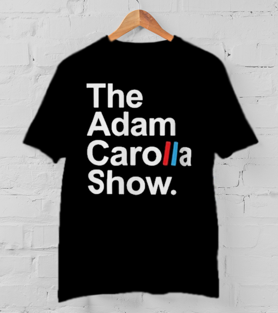 The Adam Carolla Show Podcast ACS Text Red Blue T-Shirt