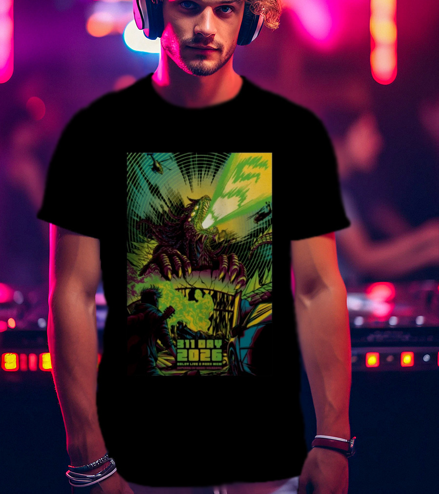 311 Day 2026 Dolby Live At Park MGM Las Vegas NV Alien Monster Art Helicopters T-Shirt