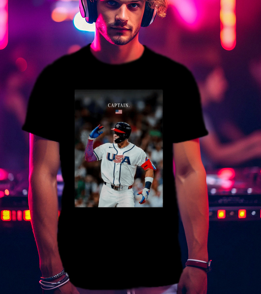 Aaron Judge Captain USA Team 2026 World Baseball T-Shirt