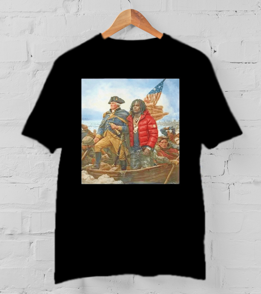 Chief Keef George Washington Parody Crossing The Delaware T-Shirt