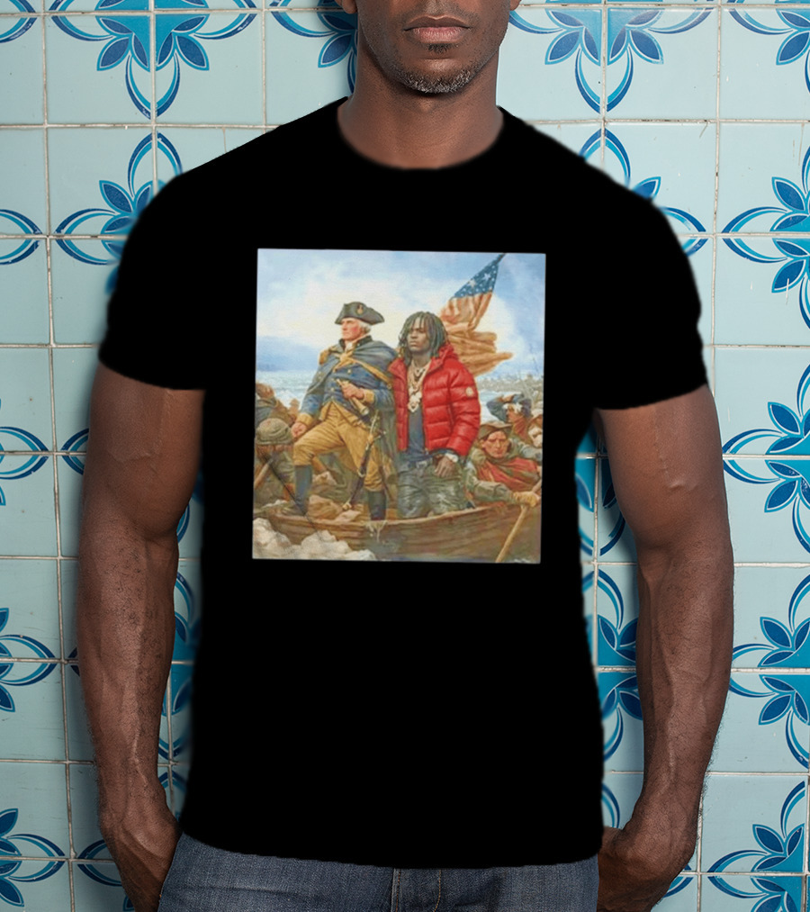 Chief Keef George Washington Parody Crossing The Delaware T-Shirt