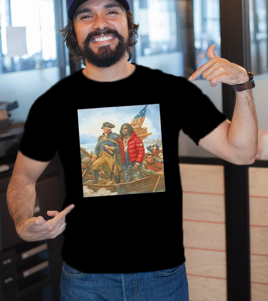 Chief Keef George Washington Parody Crossing The Delaware T-Shirt