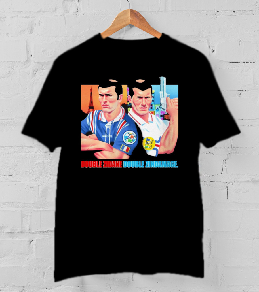 Double Zidane Double Zindamage Hong Kong Pop Up Cult Kits Paris T-Shirt