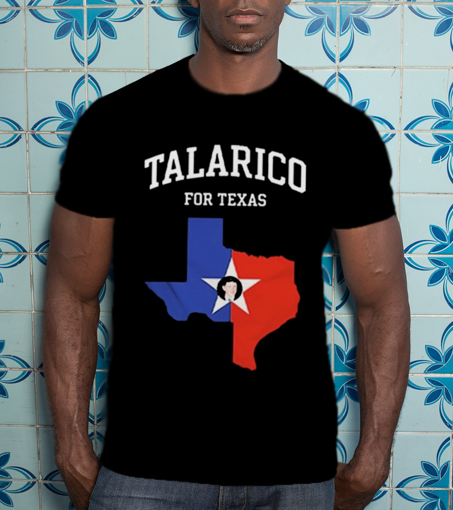 Talarico For Texas State Map Red White Blue Star T-Shirt