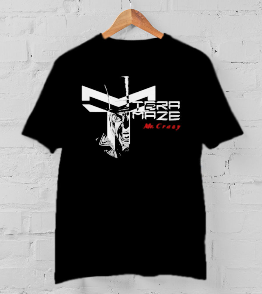 Tera Maze Mr. Crazy White Abstract T-Shirt