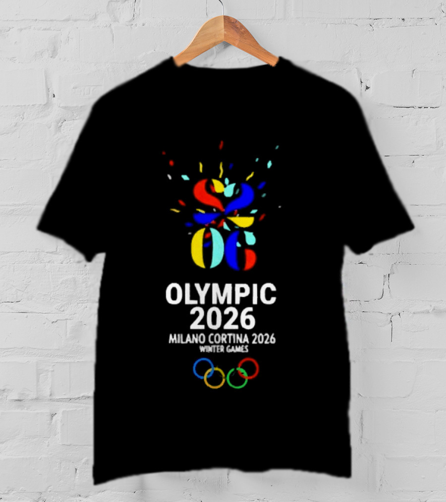 Olympic 2026 Milano Cortina Winter Games Colorful Rings T-Shirt