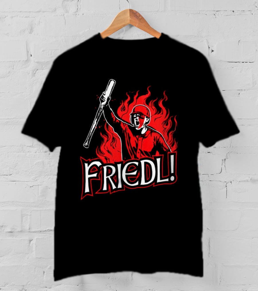 Friedl Awesome Baseball Fire T-Shirt