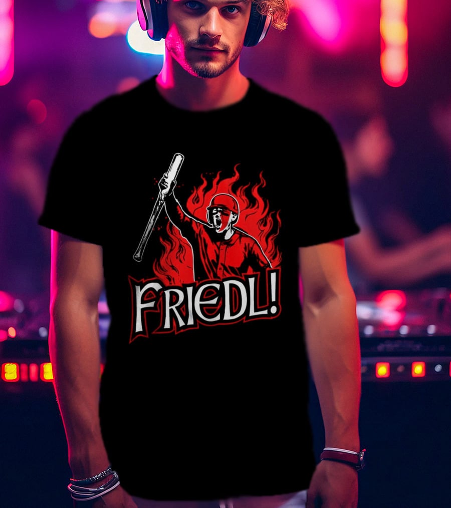 Friedl Awesome Baseball Fire T-Shirt