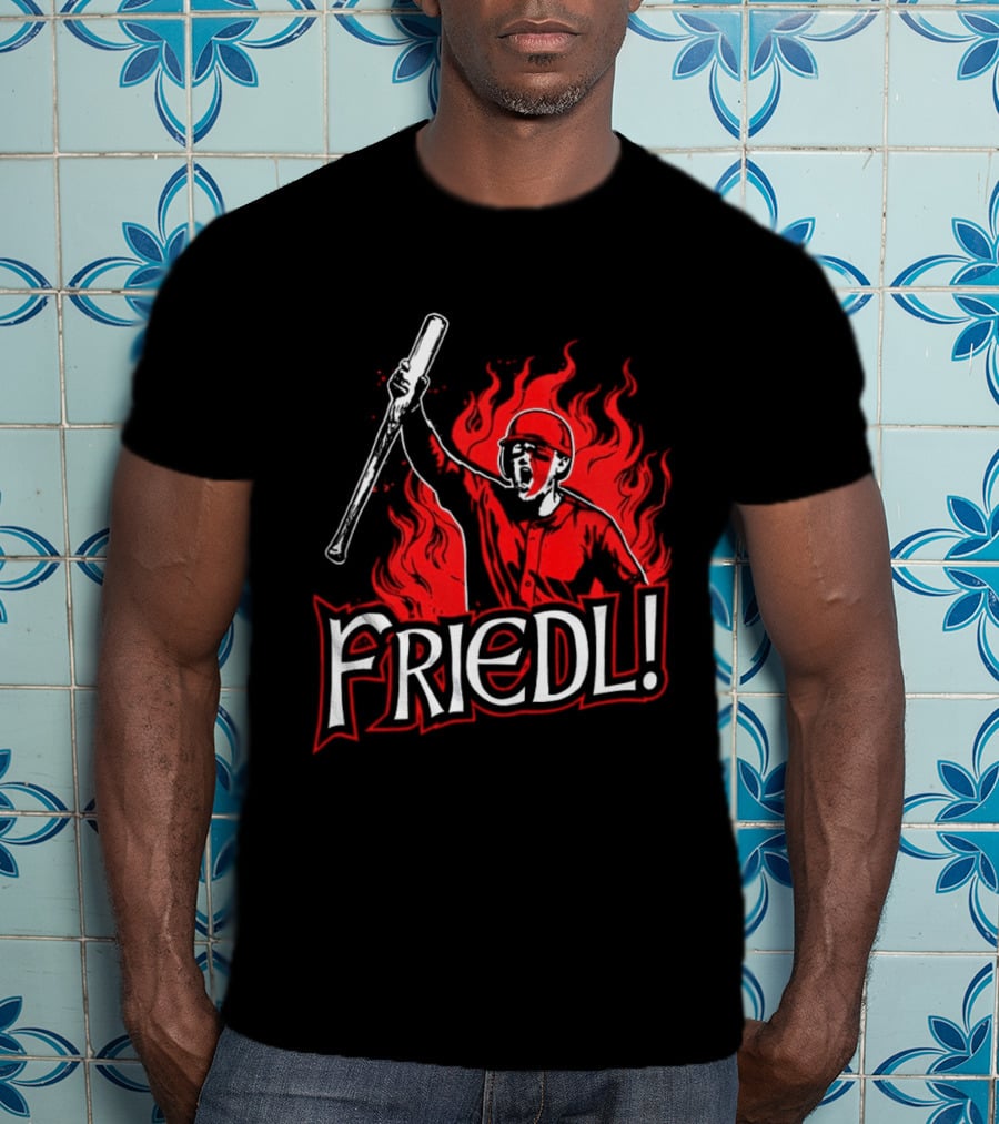 Friedl Awesome Baseball Fire T-Shirt