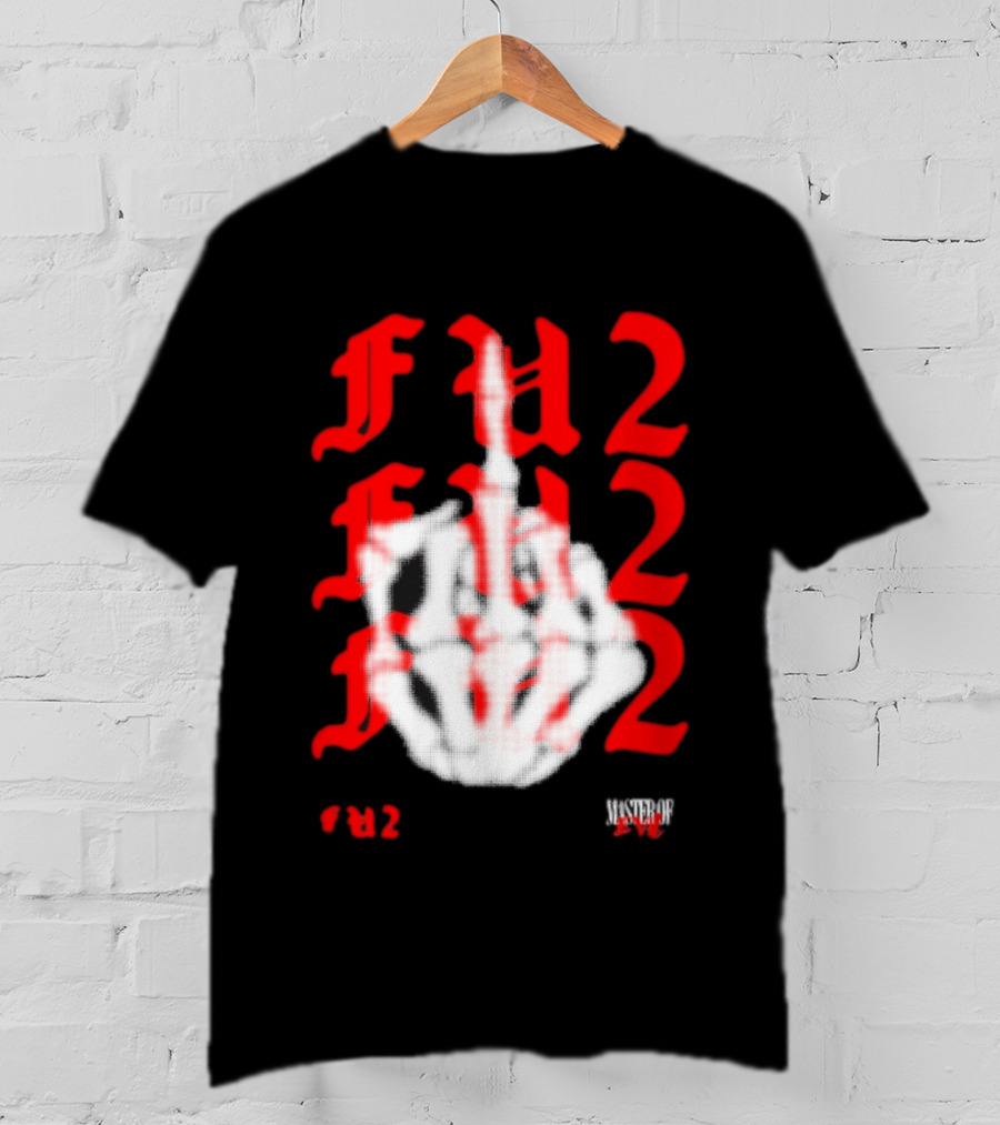 FU2 Middle Finger Three 6 Mafia Master Of Evil T-Shirt