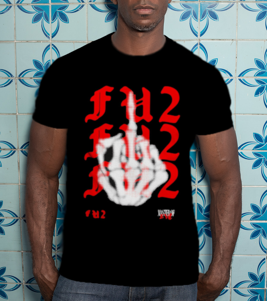 FU2 Middle Finger Three 6 Mafia Master Of Evil T-Shirt