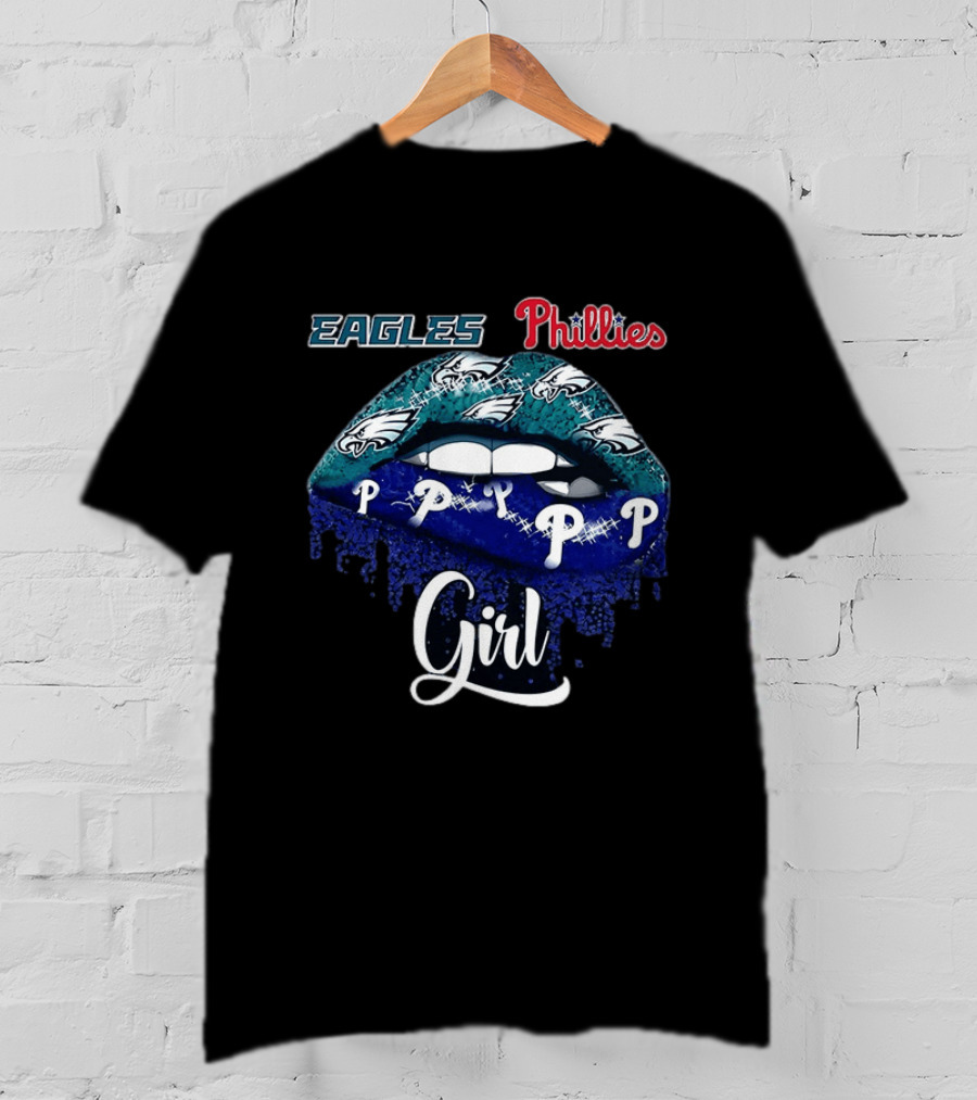 Philadelphia Eagles Phillies Lip Girl 2025 T-Shirt