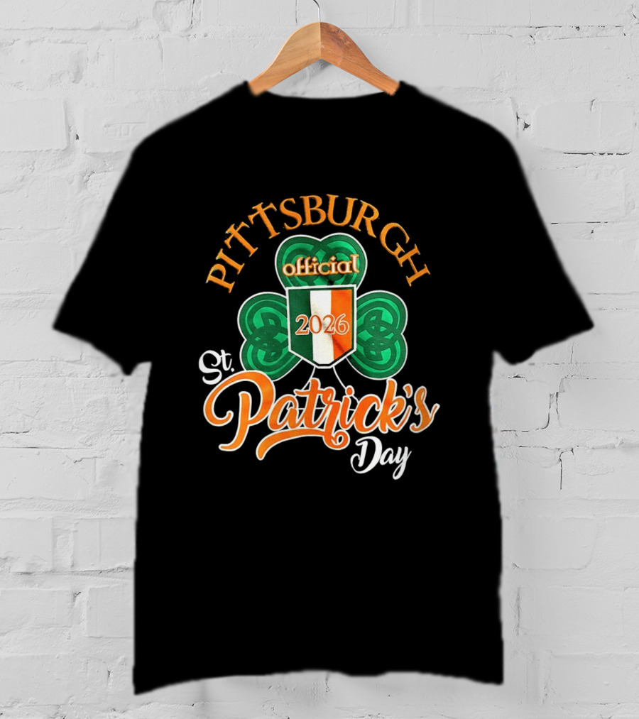 Pittsburgh Official St Patrick's Day 2026 Shamrock Irish Flag T-Shirt