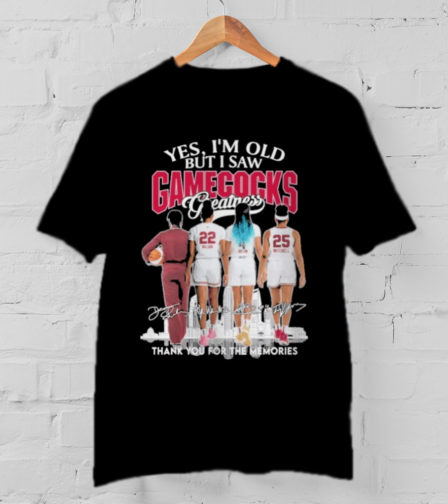 Yes I'm Old But I Saw Gamecocks Greatness Thank You For The Memories T-Shirt