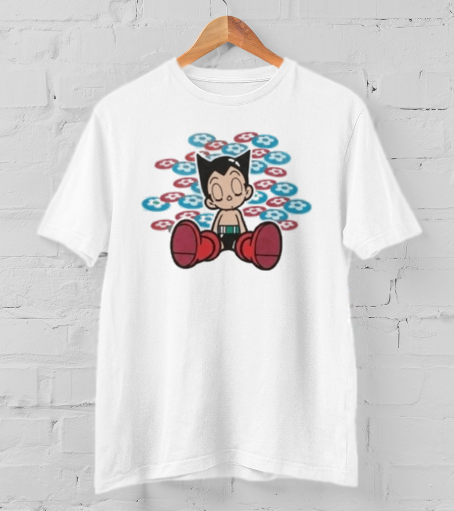Vandythepink Astro Boy Floral Meditative Pose T-Shirt