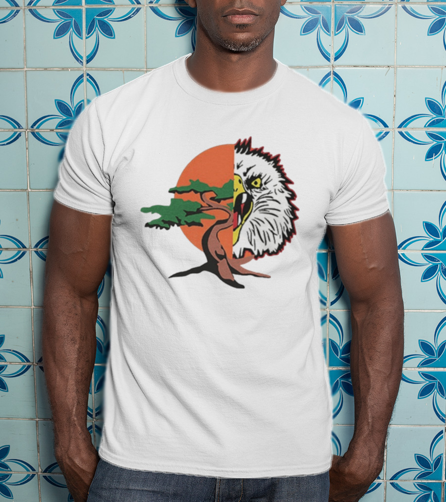 Miyagi Fang Karate Tree Eagle Sunset T-Shirt