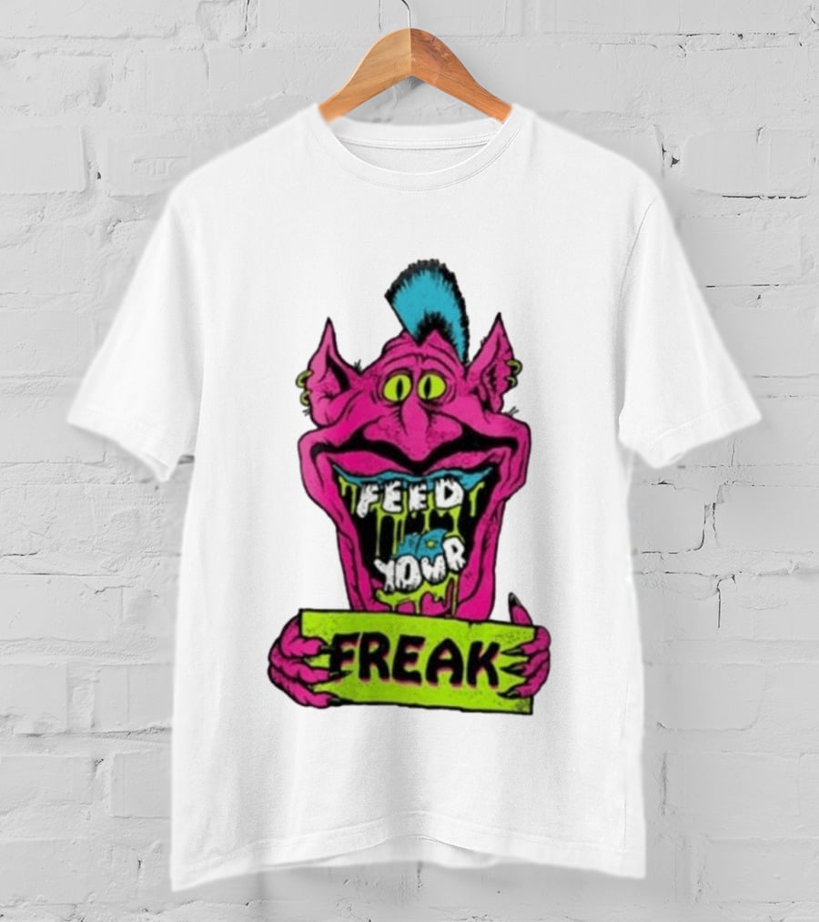 Feed Your Freak Monster Old School Psychedelic Punk T-Shirt
