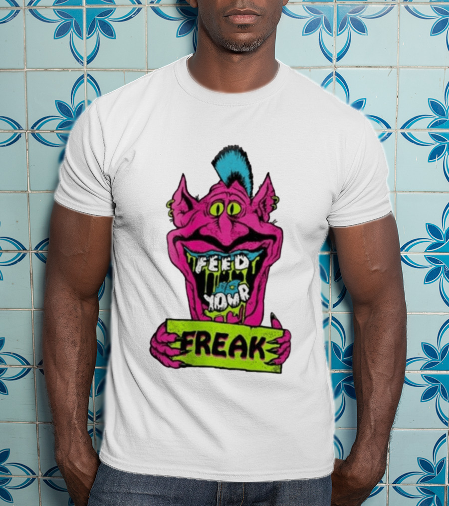 Feed Your Freak Monster Old School Psychedelic Punk T-Shirt