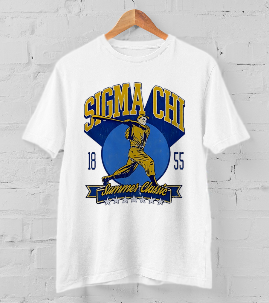 Sigma Chi Baseball Player Summer Classic 1855 T-Shirt