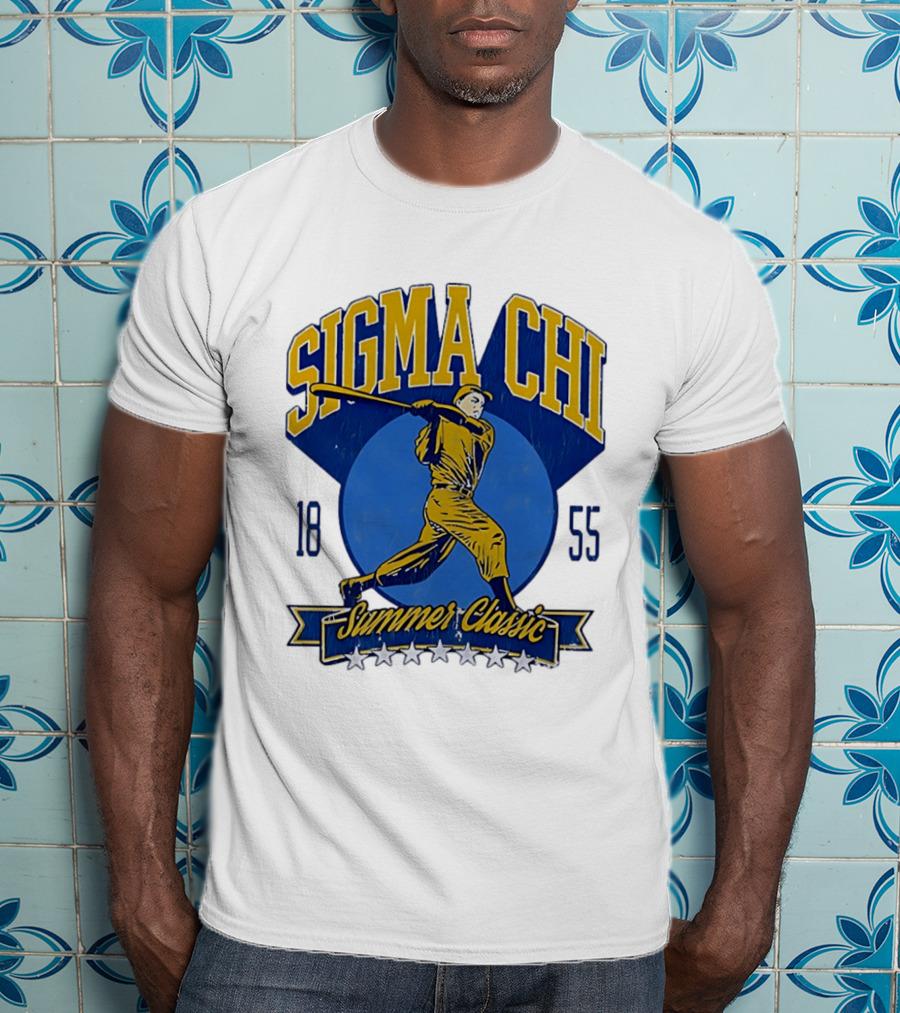Sigma Chi Baseball Player Summer Classic 1855 T-Shirt