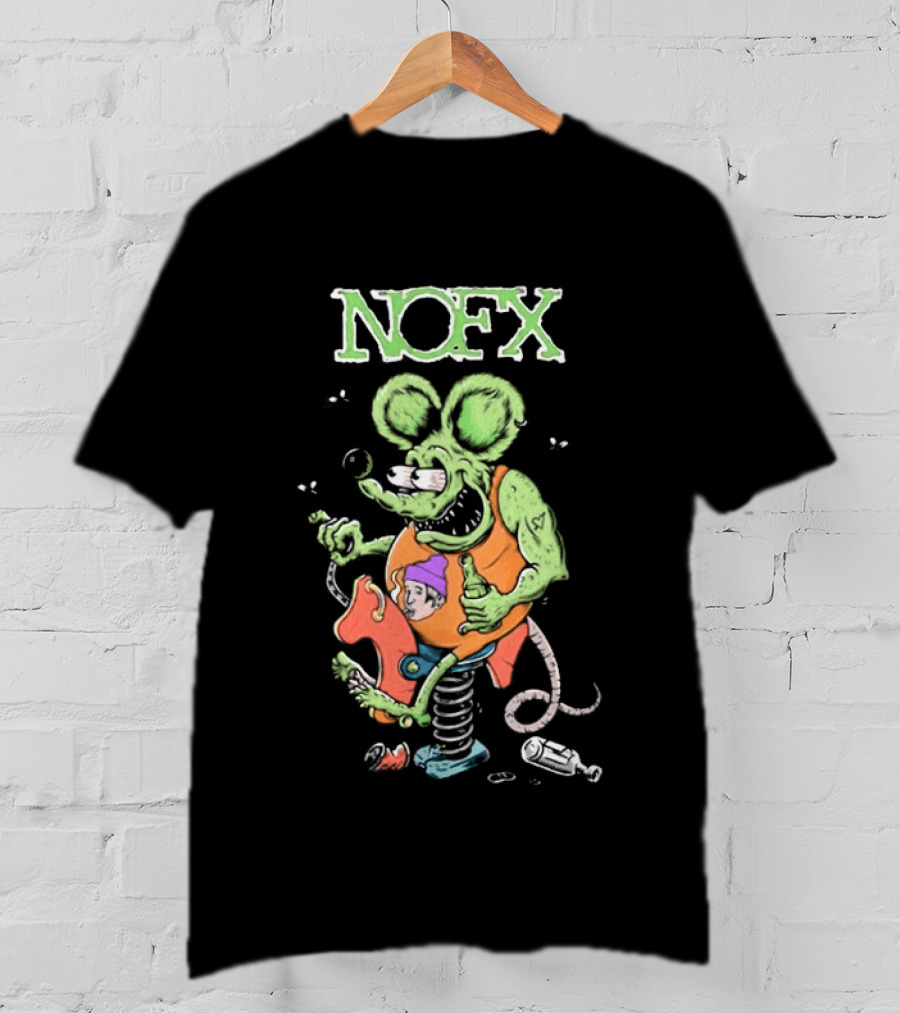 NOFX 40 Years Rat Fink Spring Loaded Cartoon T-Shirt