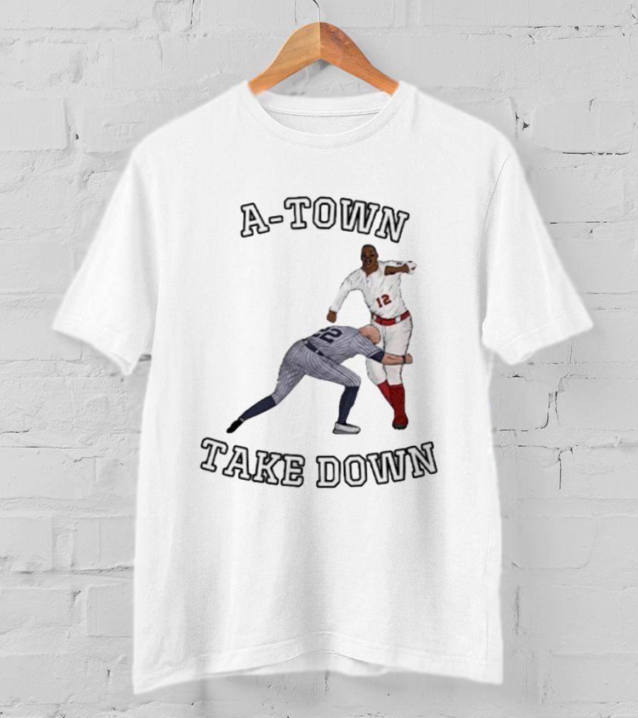 A Town Take Down Braves Baseball Action Scene T-Shirt