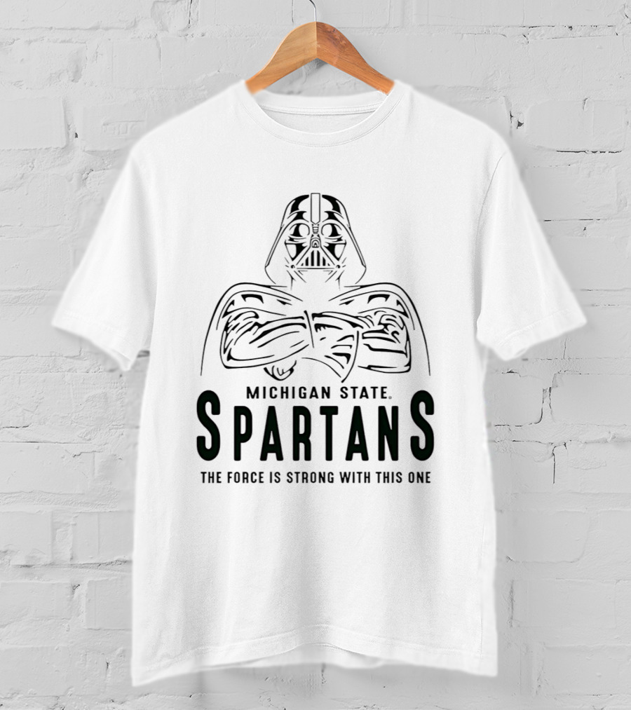 Star Wars Darth Vader Michigan State Spartans The Force Is Strong With This One T-Shirt