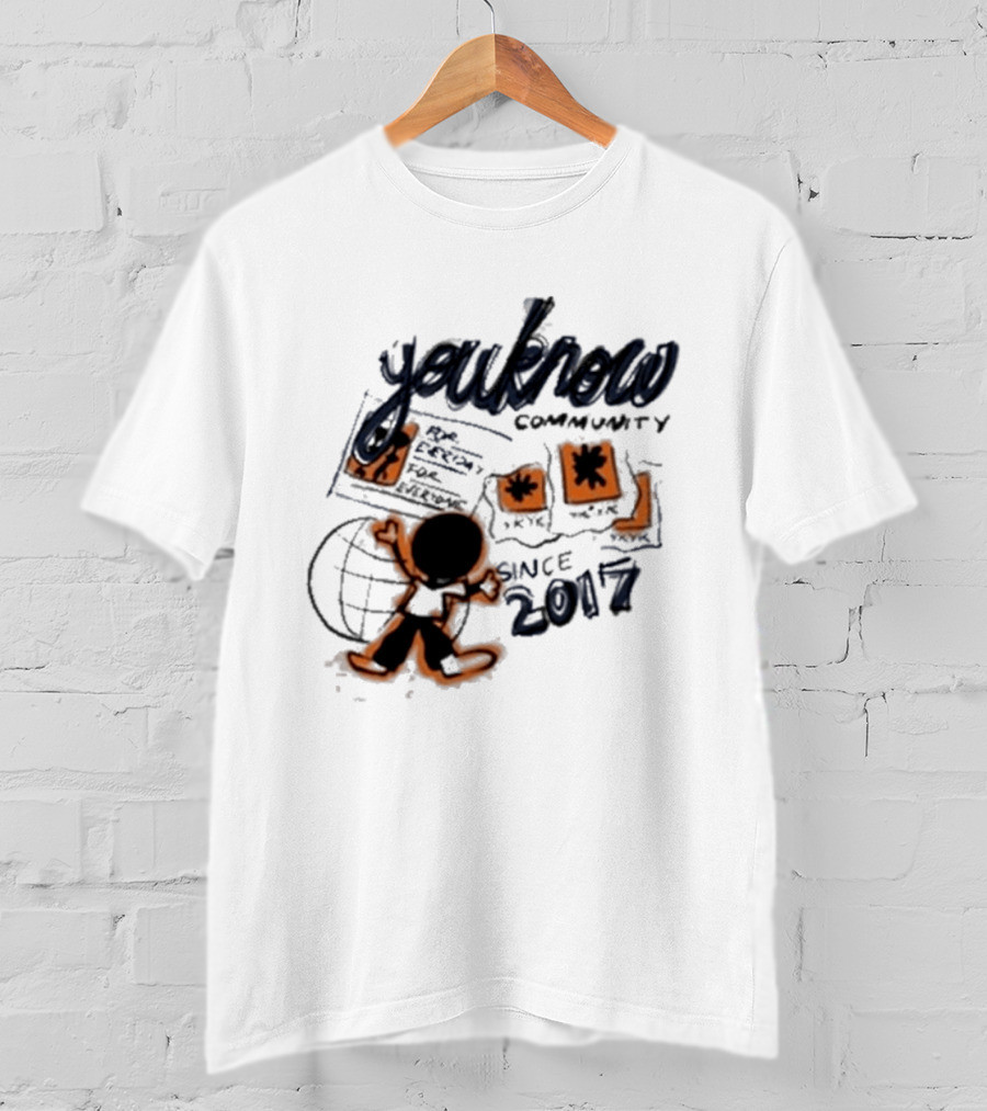 Youknow Community Built By You Blueprint Hood Grey Since 2017 T-Shirt