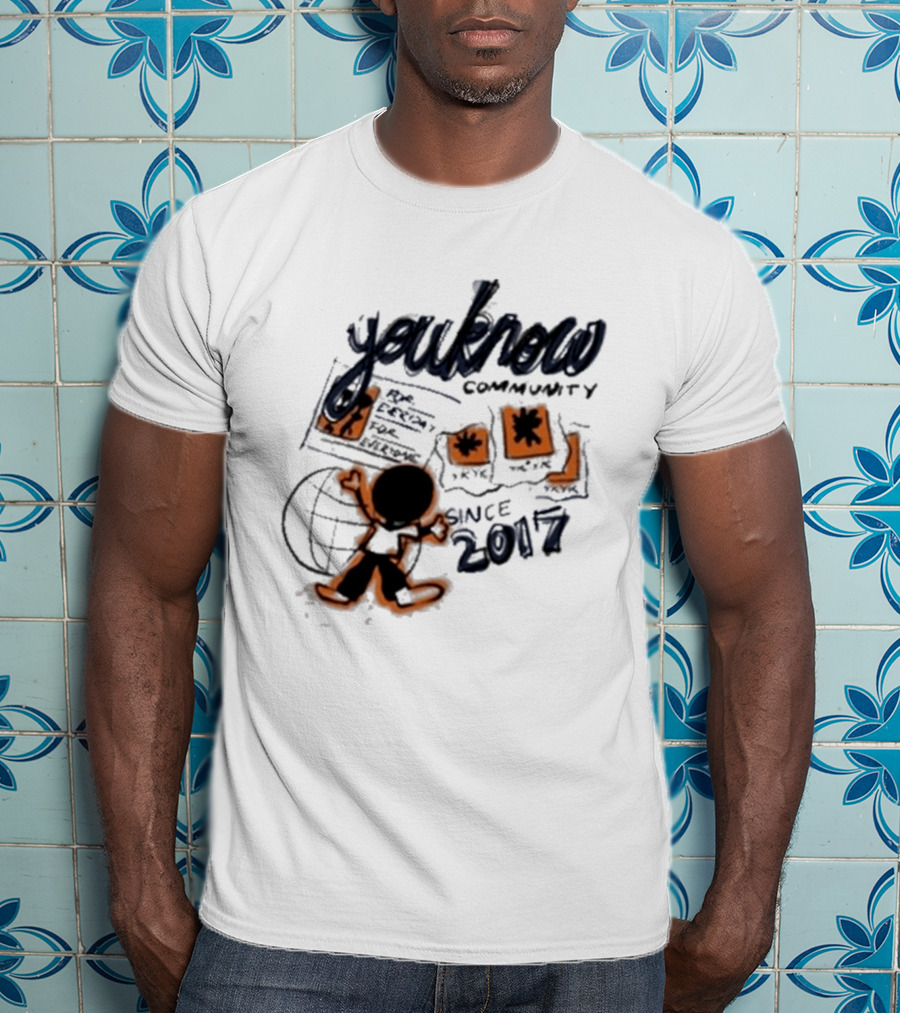 Youknow Community Built By You Blueprint Hood Grey Since 2017 T-Shirt