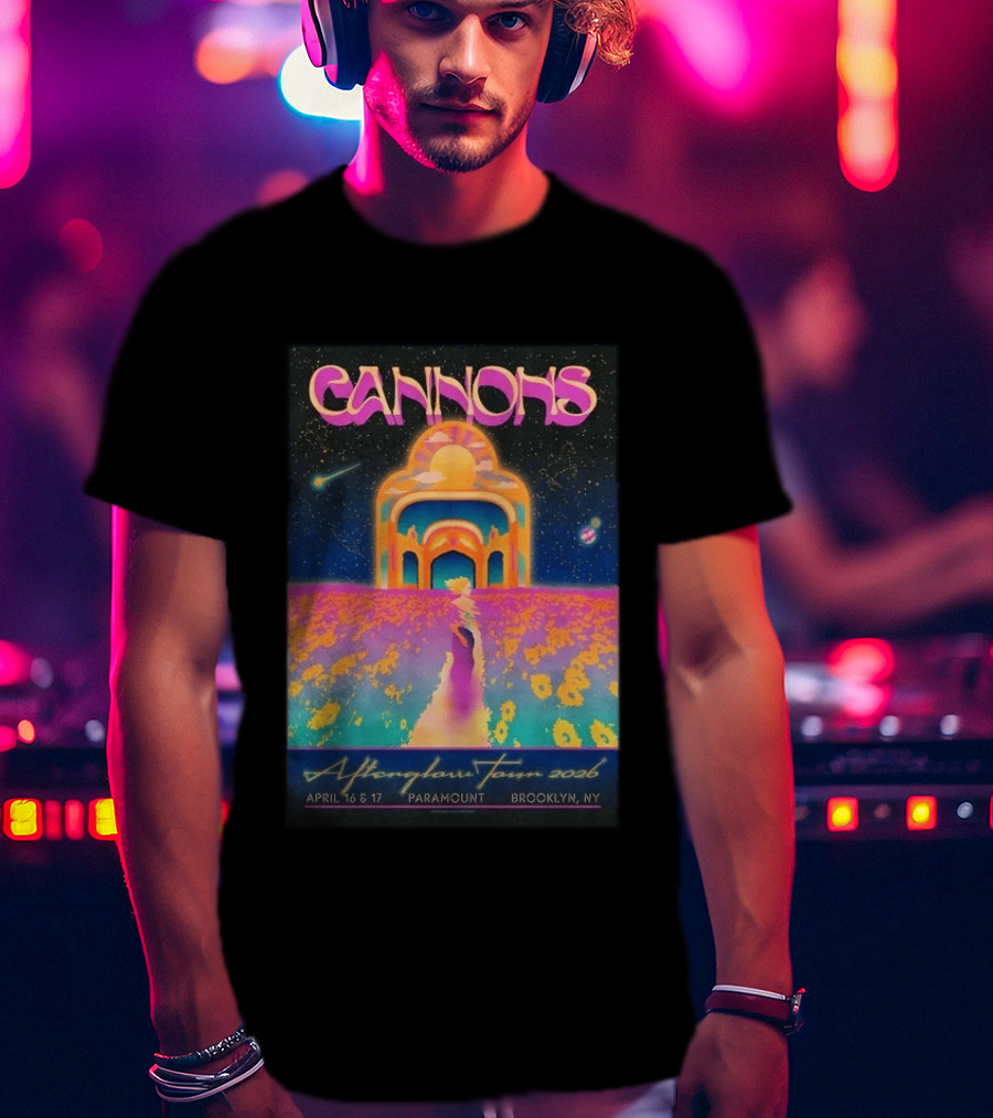Cannons Afterglow Tour 2026 April 16 17 Paramount Brooklyn NY T-Shirt