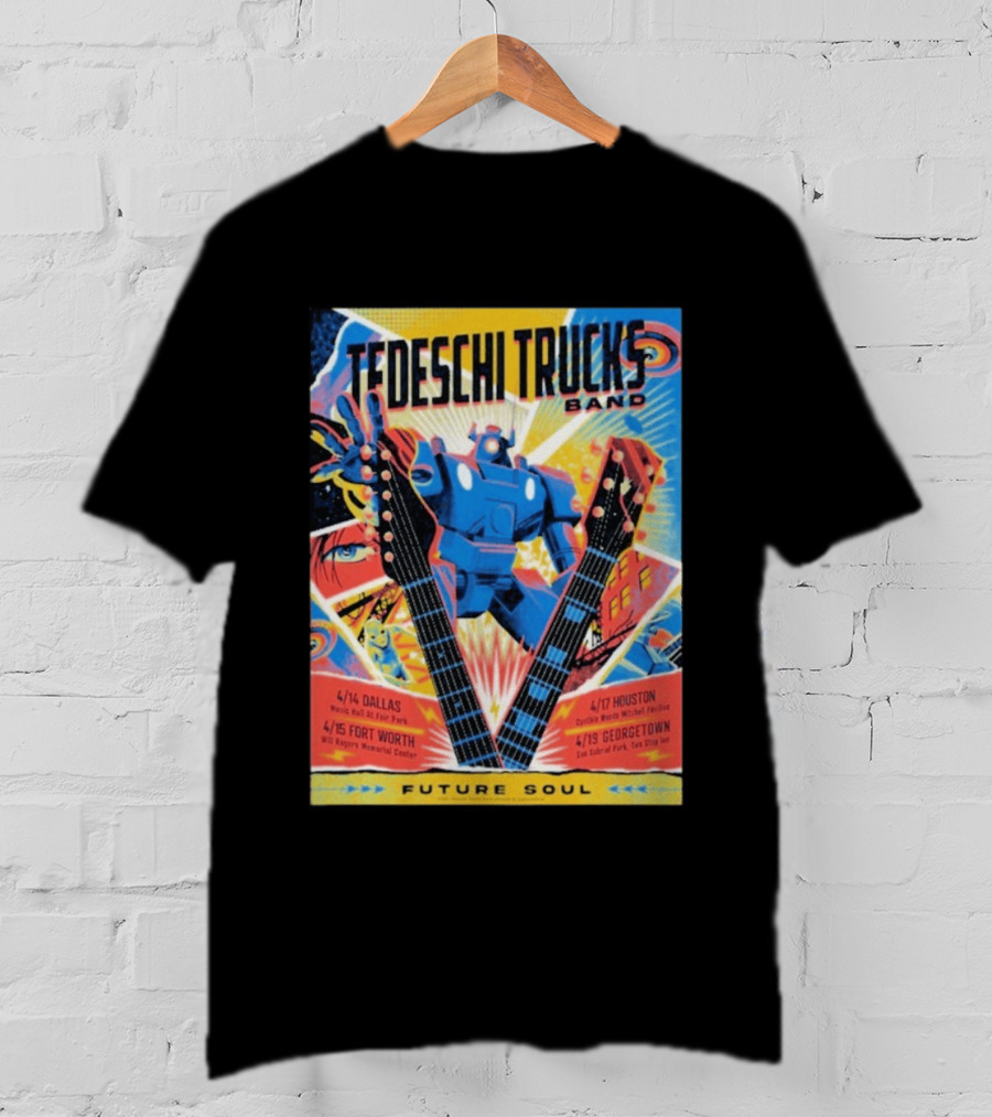Tedeschi Trucks Band Future Soul 2026 Texas Tour April 14 19 Dallas Fort Worth Houston Georgetown T-Shirt