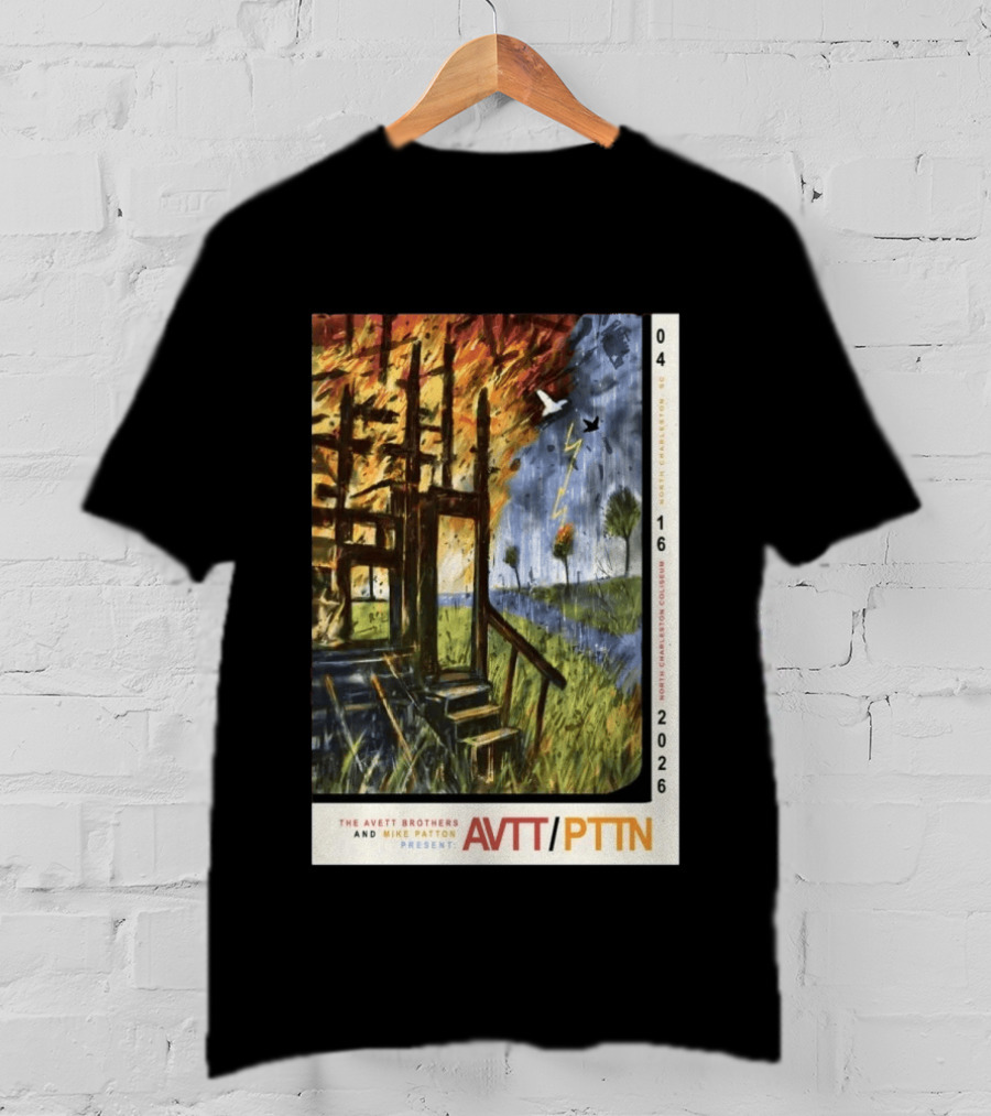 The Avett Brothers Mike Patton Presents AVTT PTTN April 16 2026 North Charleston Coliseum T-Shirt
