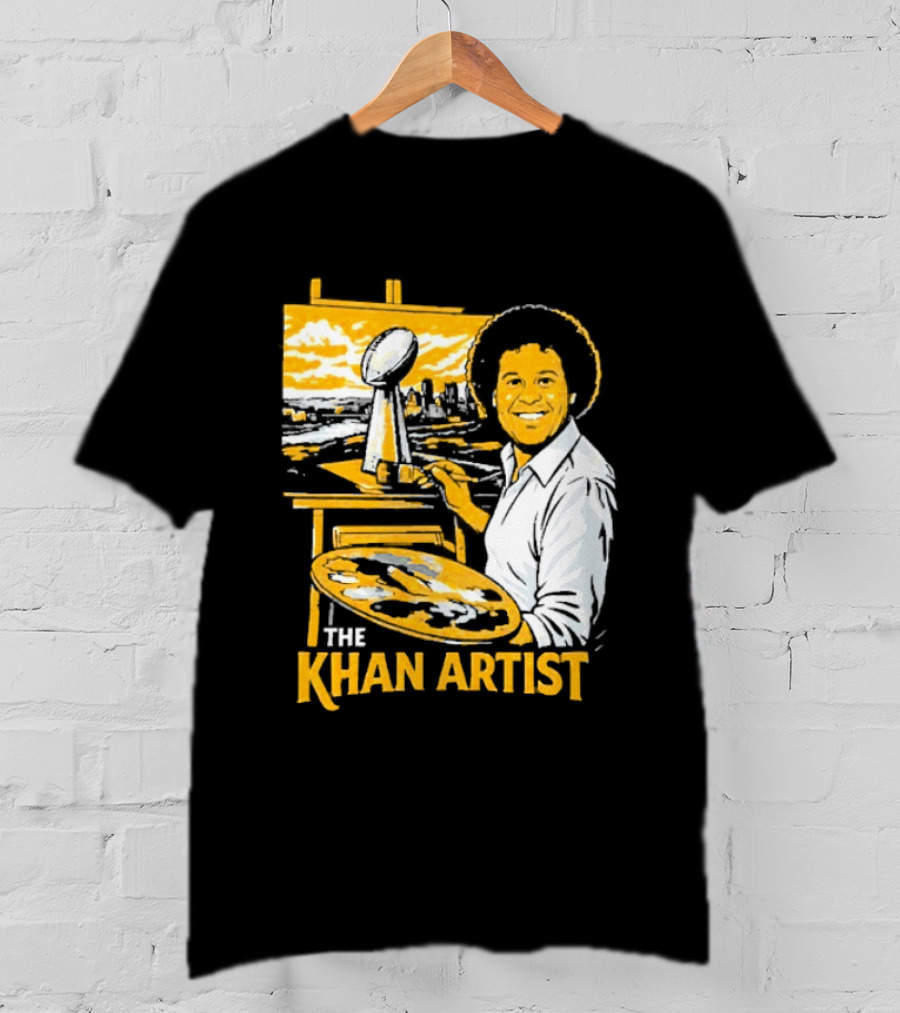 The Khan Artist Pittsburgh Draft Football Trophy Painter T-Shirt