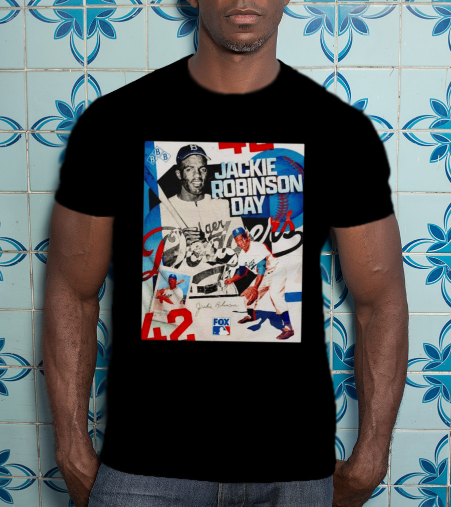 Jackie Robinson Day Brooklyn Dodgers MLB Fox 42 T-Shirt