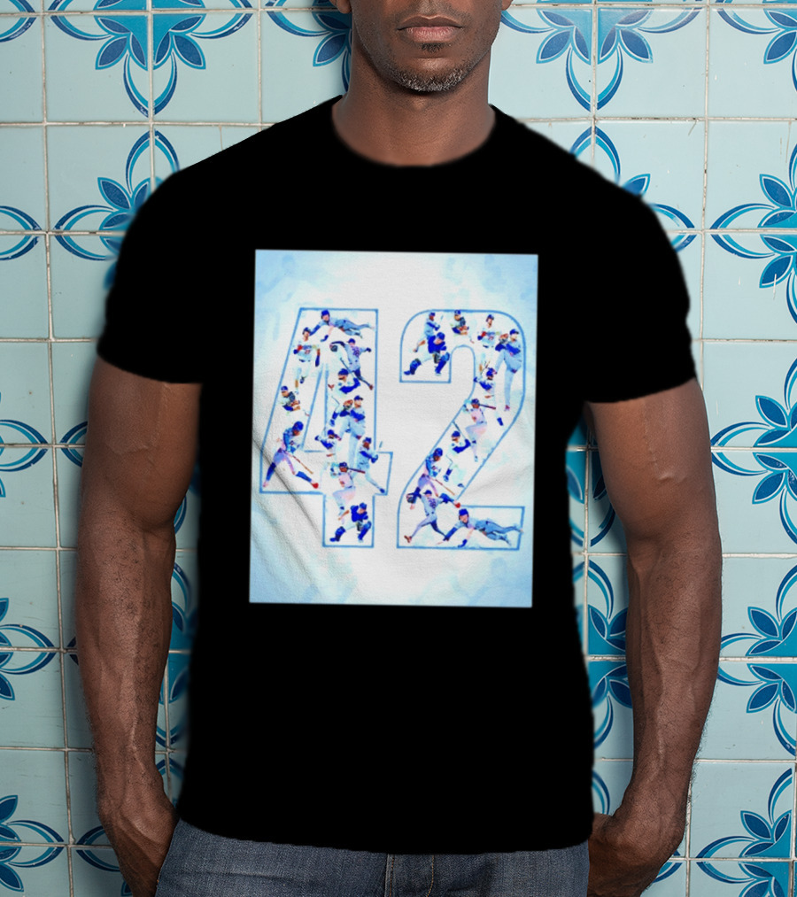 Jackie Robinson Day Brooklyn Dodgers MLB Number 42 Player Team T-Shirt