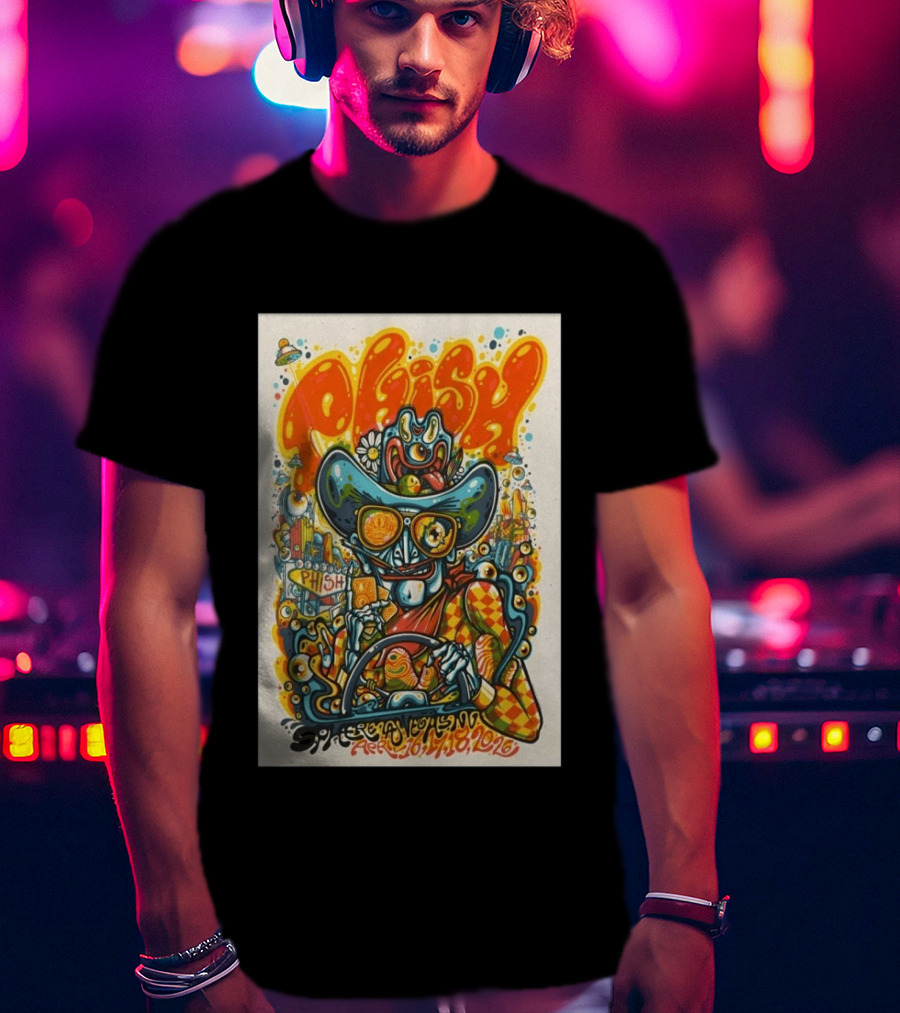 Phish Sphere Las Vegas NV April 16 18 2026 Alien Cowboy Psychedelic T-Shirt