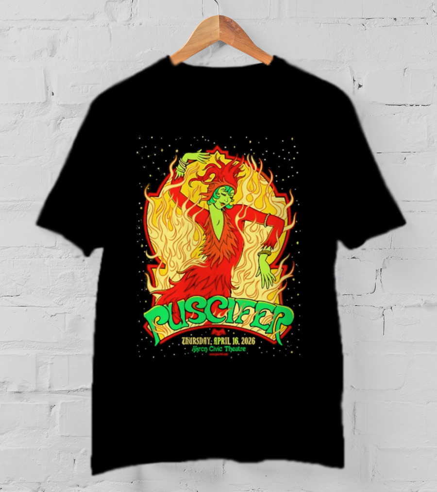 Puscifer Akron Civic Theatre April 16 2026 The Normal Isn't Tour Fiery Dancer T-Shirt