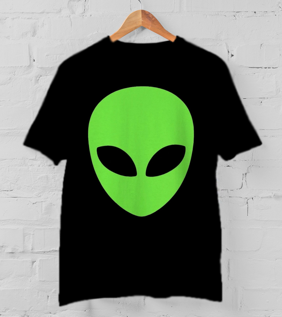 Balenciaga 2020 Alien Green Face Black Eyes T-Shirt